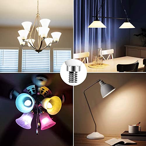 E12 Led Candelabra Light Bulbs 40W Equivalent, B11 Color Changing Candle Bulb With Remote Control,Colored Chandelier Light Bulbs Rgb+ 5000K Daylight,5Watt,12 Colors,2 Modes,Timer,Small Screw Base #TOP4