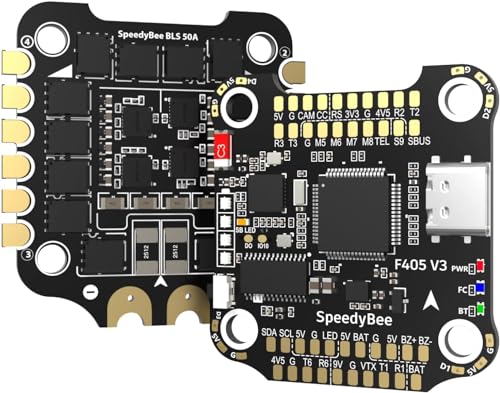Image of REES52 SpeedyBee F405 V3 BLS 50A 30x30 FC&ESC Stack: 30x30 Flight Controller with 4in1 50A ESC, Wireless Betaflight Configuration, Blackbox, Barometer for Air Unit FPV Drone Fixed-Wing X8