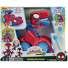 Spidey and his Amazing Friends Marvel Spidey-Rex Racer - 8-Inch Vehicle with Sounds That Transforms from Vehicle Into Dinosaur