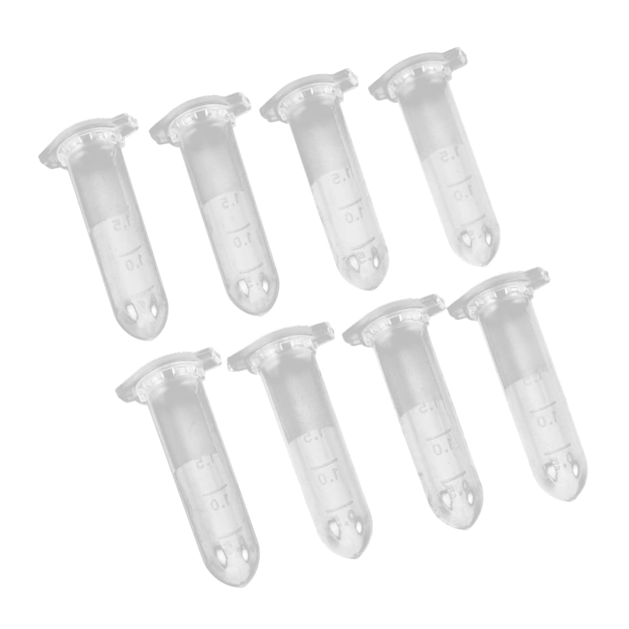 Mobestech Tubo de Centrífuga 2ml con Escala, Base Redonda y Tapa Flexible, Plástico Blanco, 1000 Piezas, Suministros de Laboratorio para Muestras