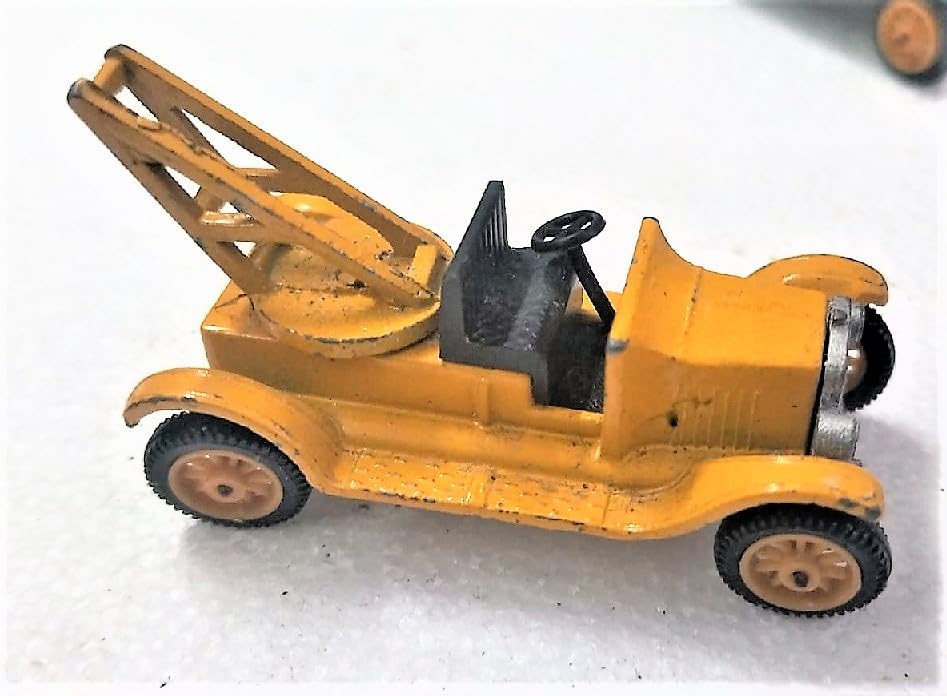 Generico Lotto 3 Modellini Auto d’Epoca in Metallo Pressofuso – 56x27 mm 1/87 h0 – E F S I T - F O R D 1919 Carro attrezzi, macchina verde, macchina rossa cabrio