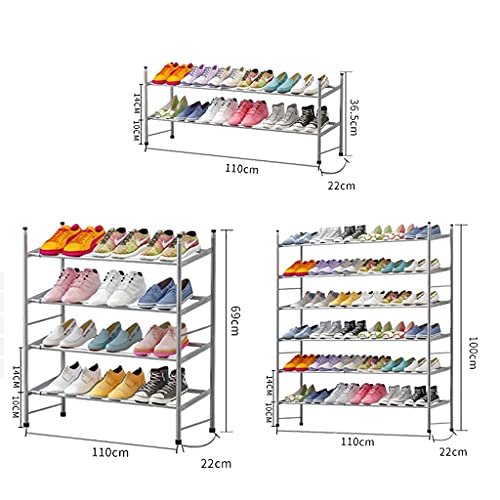 Étagère à chaussures extensible et peu encombrante en acier