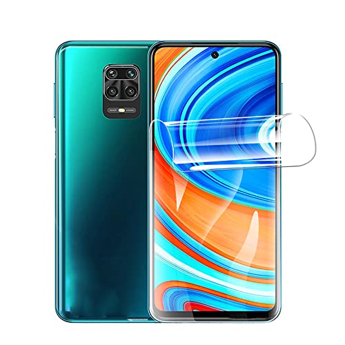 Snailcanfly películas de hidrogel 2 pcs para Xiaomi Redmi Note 9S / Note 9 Pro/Max 6.67inch Protectores de pantalla de TPU de película transparente flexible suave NO vidrio templado