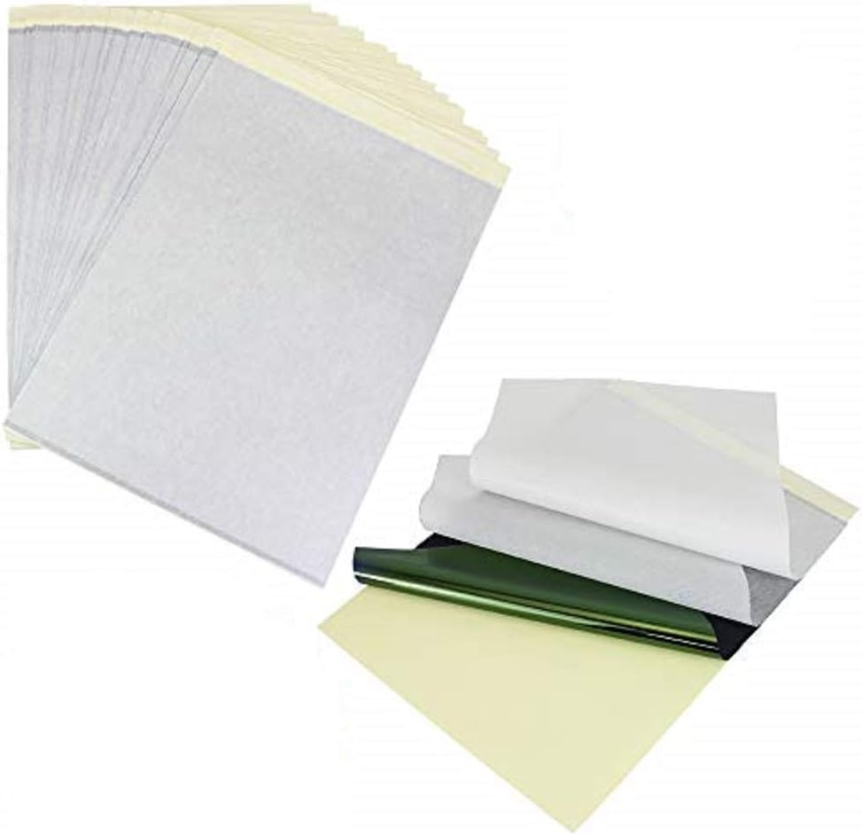 KLYNGTSK 25 PCS Tattoo Transfer Paper 4 Layer Tattoo Thermal Carbon