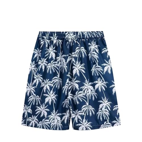Sinzelimin Men's Hawaiian Beach Shorts Fashion Printed Quick-Dry Elastic Waist Loose Comfy Swim Trunks Short Sweatpant3