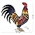 chisheen Rooster Decor Garden Statue Metal Chicken Yard Art Sculpture Outdoor Figurines