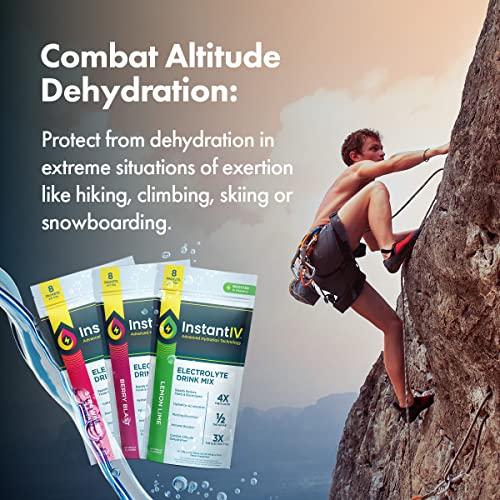 Instant Iv Electrolytes Powder Drink Mix Multi Flavor Pack - Advanced Hydration Tech - Vegan & Gluten Free Quick Iv Hydration Packets - Includes Lemon Lime, Berry Blast, & Strawberry Banana, 24Ct Bulk #TOP7