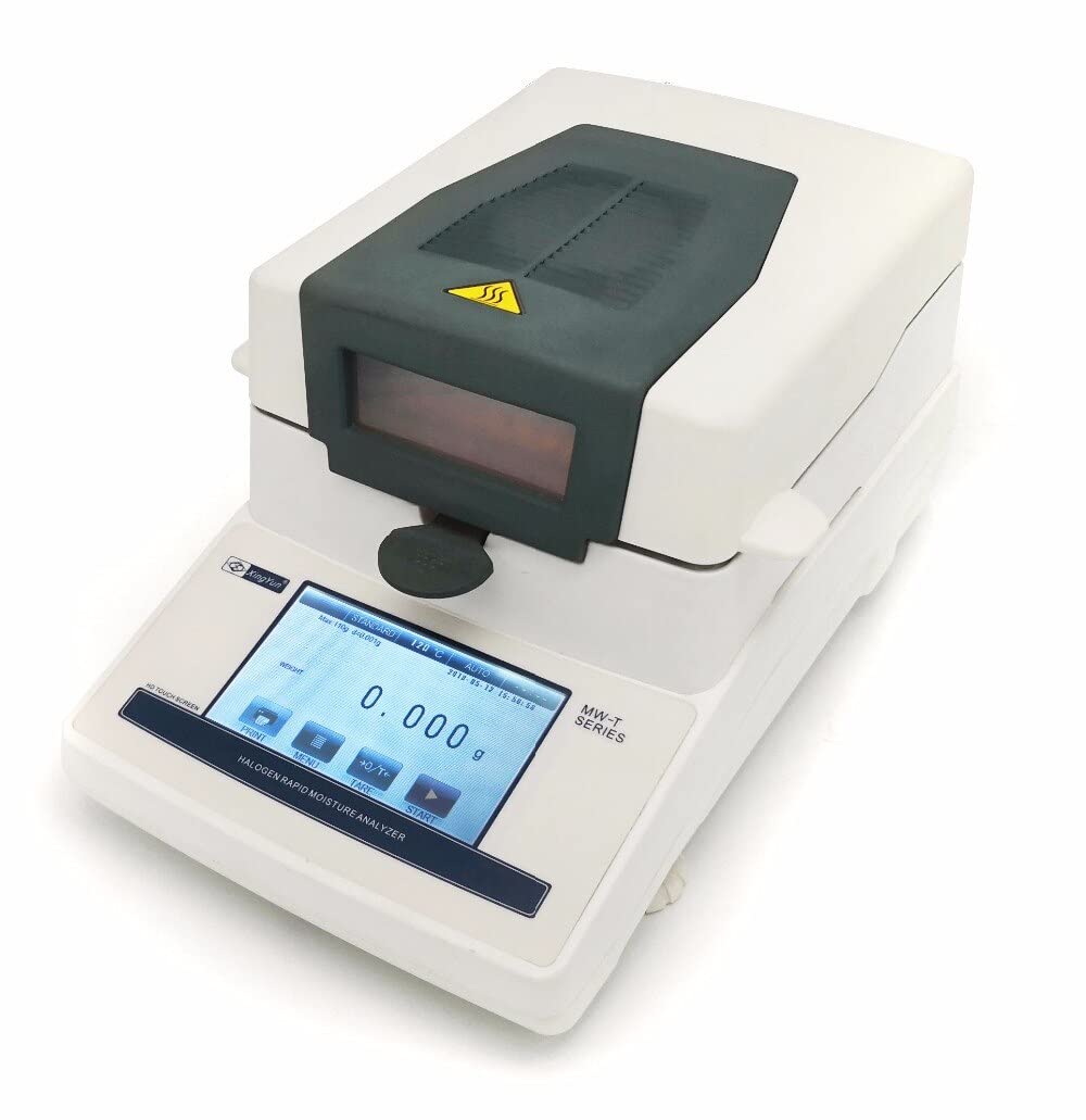 XY-MW Halogen Moisture Analyzer, Touch Screen LCD Display, Suitable for Laboratories and Industries, Maximum Temperature 199°C, 20 Groups of Data Storage, RS232 Interface