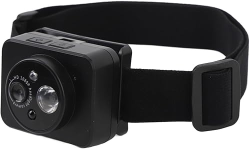 Miniatura 8 de ciciglow Cámara de acción montada en la cabeza, ángulo ajustable de 1080P, cámara deportiva montada en la cabeza pequeña, faro LED, cámara de video