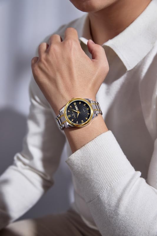 Image of London Fog Carnaby Collection Analog Watch for Men with Round Dial, Day & Date Display, Quartz Movement, Stainless Steel Strap & Water Resistant