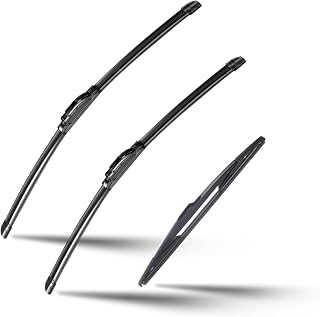 3 Factory Windshield Wiper Blades for 2014-2017 Infiniti QX70 2010-2014 Subaru Outback 2010-2014 Subaru legacy Replacement front windscreen wiper 26"+19" and 14" rear wiper (Set of 3) U/J Hook