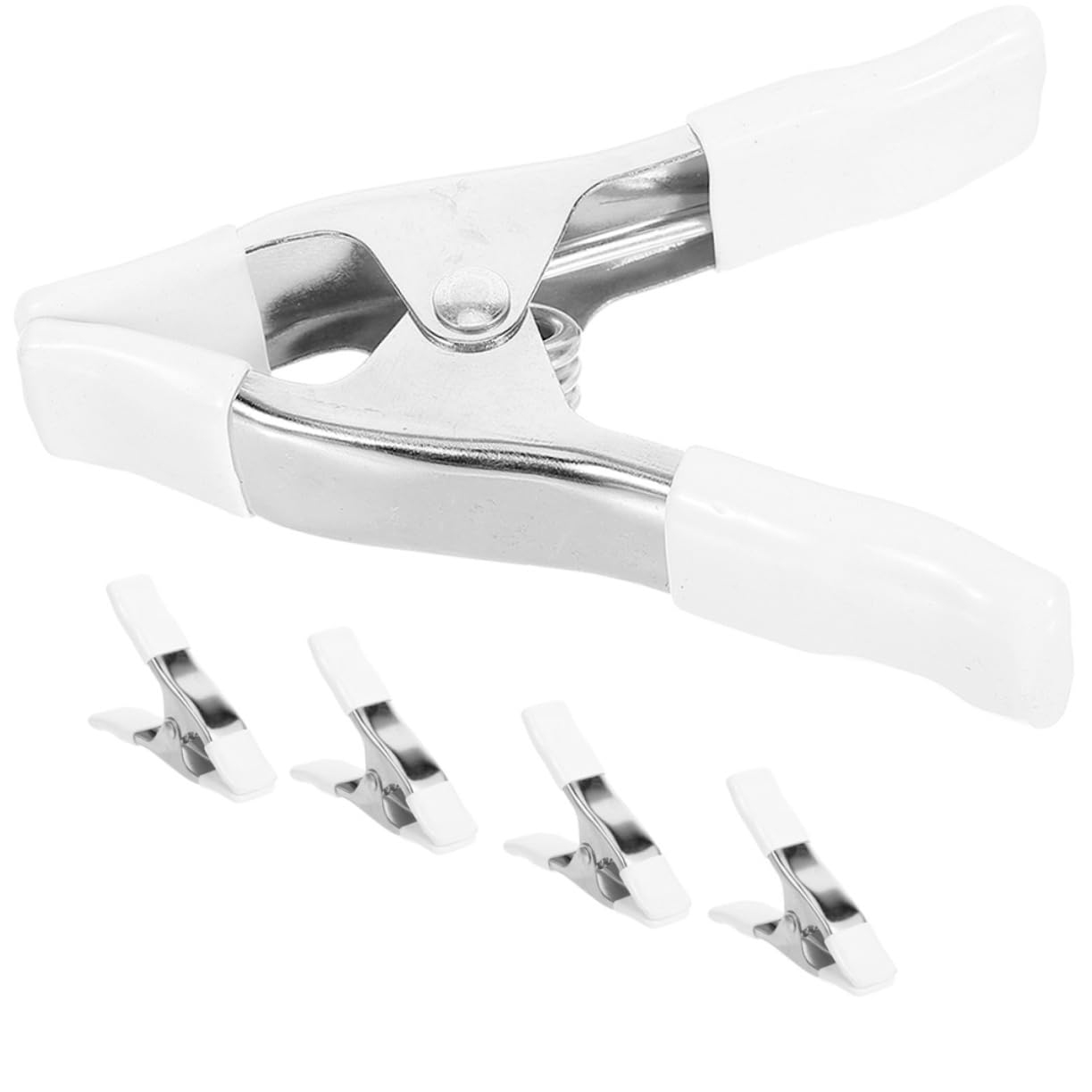 ARTIBETTER 5pcs Photo Spring Clips Spring Clips Small Clamps Chrome Plastic Clips Pvc