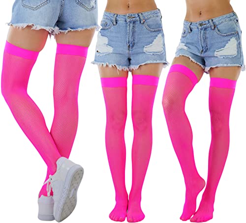 Image of ToBeInStyle Women's Diamond Large and Fine Fence Net Fishnet Nylon Thigh High