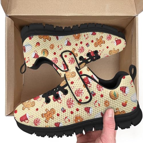 Christmas Gingerbread Pattern Boys Girls Shoes Kids Tennis Running Athletic School Sneakers for Little/Big Kid2