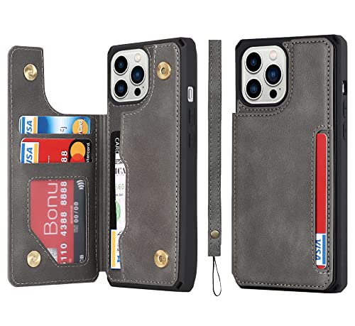 Housse iPhone 14 Pro avec porte-carte et béquille pour regarder vos vidéos les mains libres