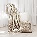 Best Home Fashion Bleached Finn Raccoon Faux Fur Throw Blanket - 58