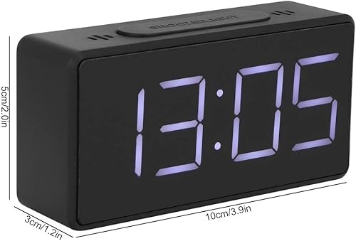 Miniatura 9 de Reloj electrónico simple con cable USB, despertador LED, para escuelas, dormitorios, niños, uso doméstico, profesores de oficina (negro)