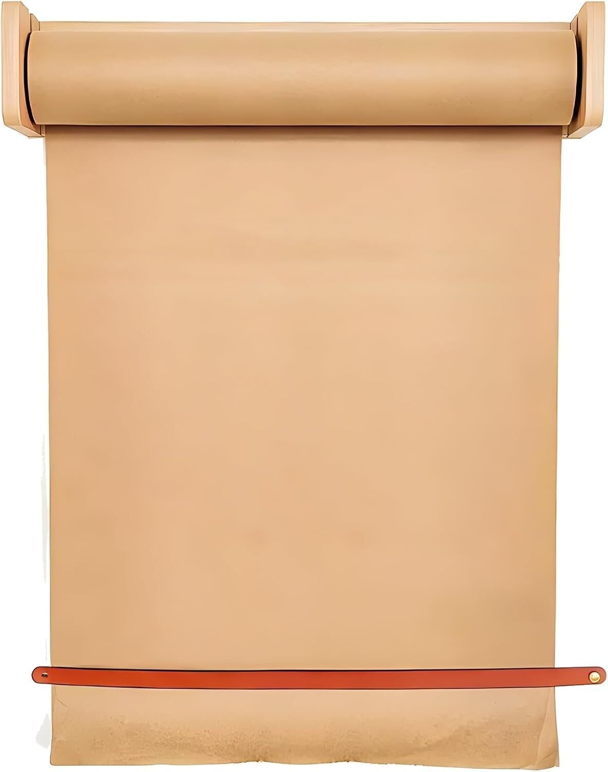 GTHTUHFD Wall Mounted Butcher Paper Holder Roller, Wood Kraft Paper Roll Dispenser Wall Mounted With Cutter 50M Multiple Sizes,70cm/27.5in Wide