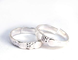 gresha Plain SIlver Non-Precious Metal Adjustable Toe Ring for Women-picture-39