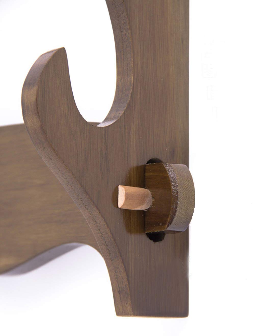 Schwerthalter Wandhalterung japanischen Samurai-Schwert-Ausstellungsstand Hanger Bracket Katana Wakizashi Tanto Holz,2Tier Size