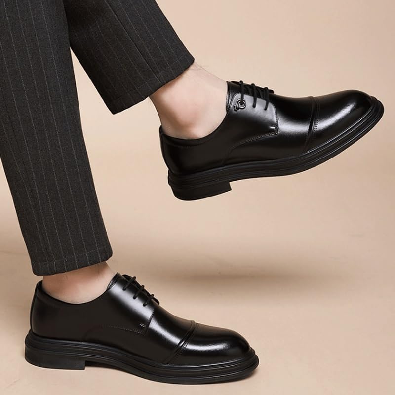 Men's Fashion Orthopedic Shoes Classic Lace Up Wingtip Oxford Shoes Mens Dress Shoes for Weddings, Parties, Work, Church, Pro4