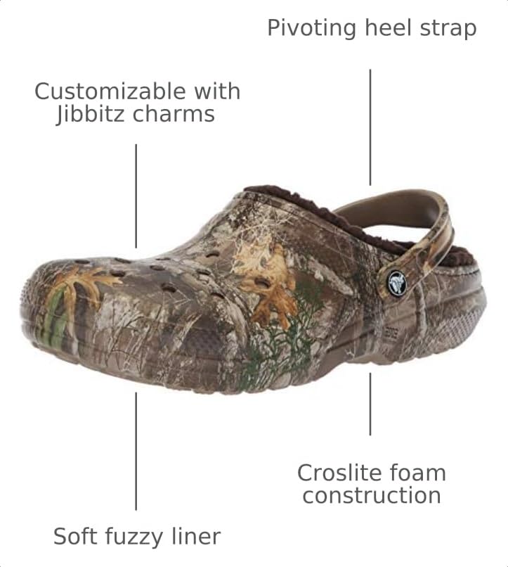 Image of Crocs Unisex Adult Classic Lined Realtree Clog