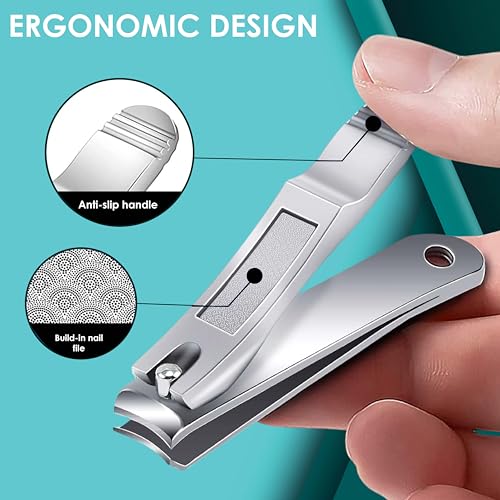 Beauté Secrets Professional Nail Cutter Set for Men, Includes Cuticle Cutter, Finger & Toe Clipper Set Designed for Thick Nails, Comfortable Non-Slip Handle, Reduces Spread of... - Image 4