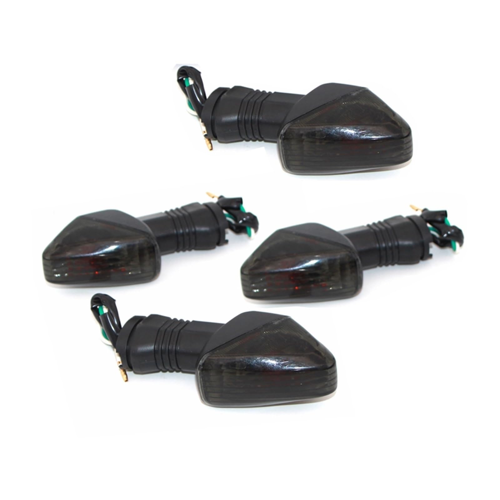 Intermitentes de motocicleta 4 Uds. De para giro de lente negra para lámpara indicadora de luz de señal para ZX-6R KLE500 KLE650 KLR650 Z750S