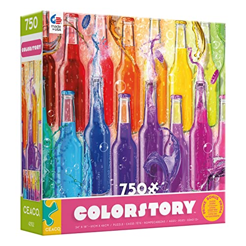 Ceaco - Colorstory - Soda Pop Rainbow - 750 Piece Jigsaw Puzzle #TOP2