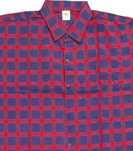 Image of Men's Self Design Casual Shirts Half Sleeves