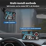 Head Up Display G12, A Car Head Up Display with Multifunctional Mileage Display, Suitable for All GPS Speedometer Models, USB Plug and Play, Easy Installation - Image 5