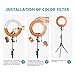 Neewer 14-inch Outer 12-inch Inner Dimmable Ring Light Lighting Kit - 50W Fluorescent Continuous Ring Light, Light Stand, Ball Head,Filter for Portrait Makeup Photography YouTube Studio Video Shooting