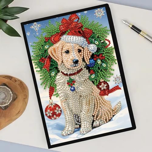 Diamond Art Carnet de notes Noël cadeau idéal format A5 pour journal intime - 7