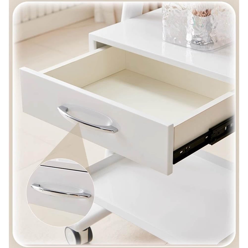 Carrello per salone di bellezza, con ruote, carrello da barbiere con cassetti