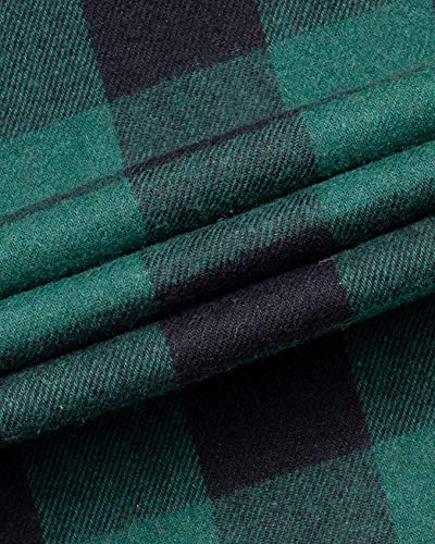Image of Alimens & Gentle Men's Button Down Regular Fit Long Sleeve Plaid Flannel Casual Shirts