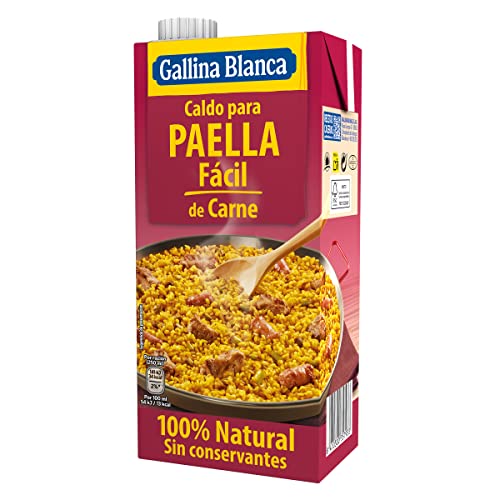 Gallina Blanca caldo de carne para paella envase 1 lt, 1000 mililitro, 1