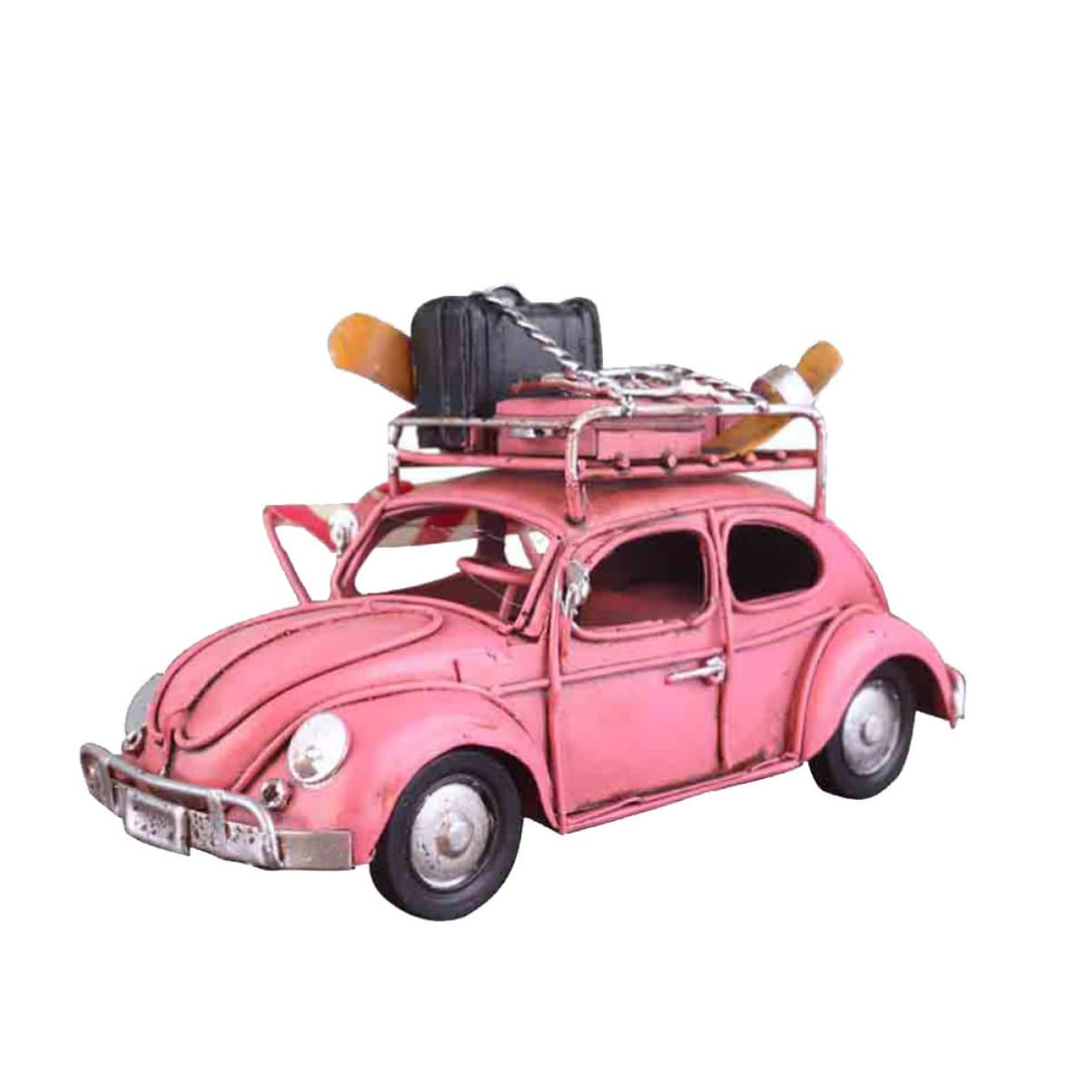 Coche de hierro retro vintage Levemolo: adorno decorativo rosa