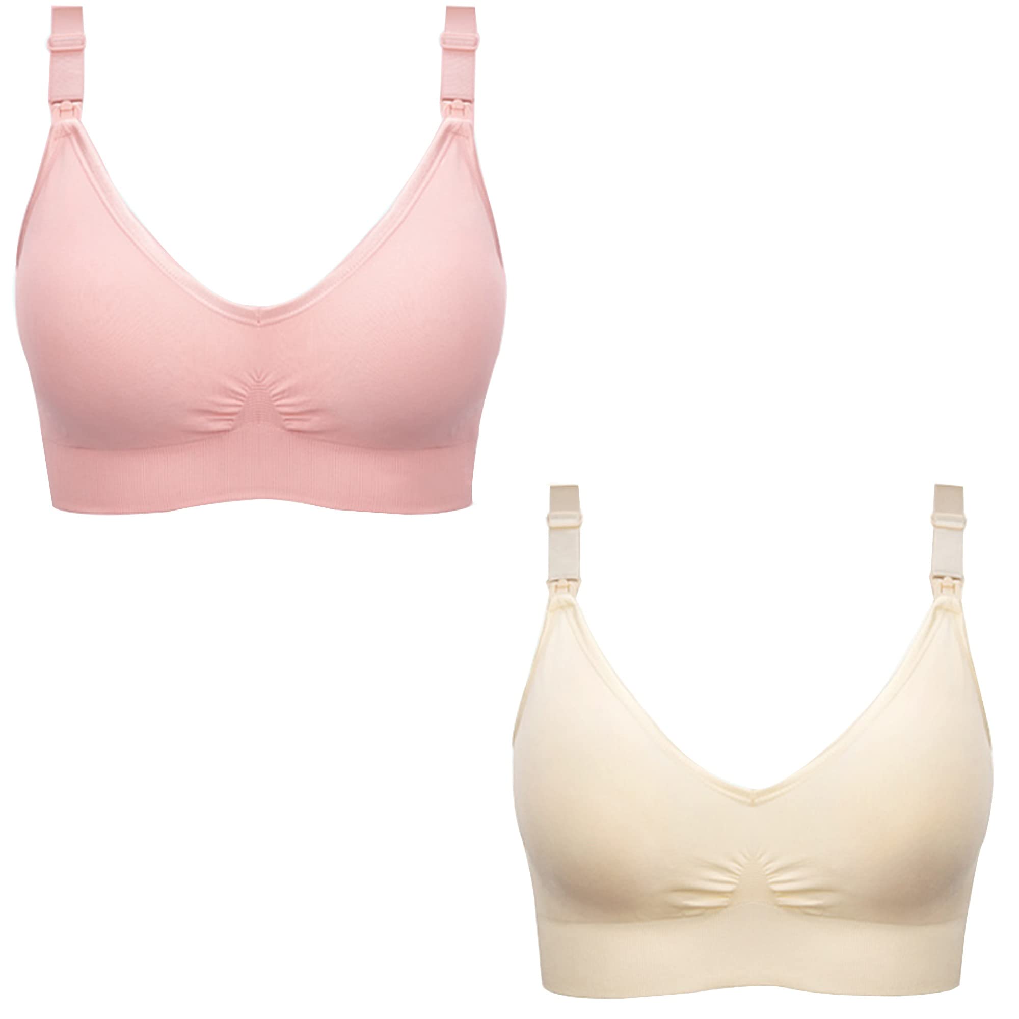 Soutien-gorge d'allaitement push-up sans couture lot de 2 en coton doux