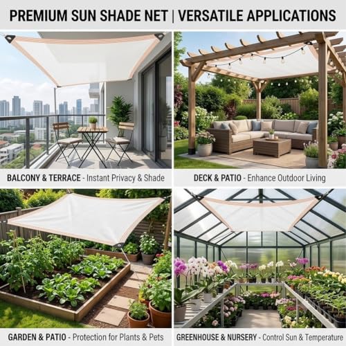 Toldo de sombreo para plantas e invernadero de lona rectangular 2x4.5m 8
