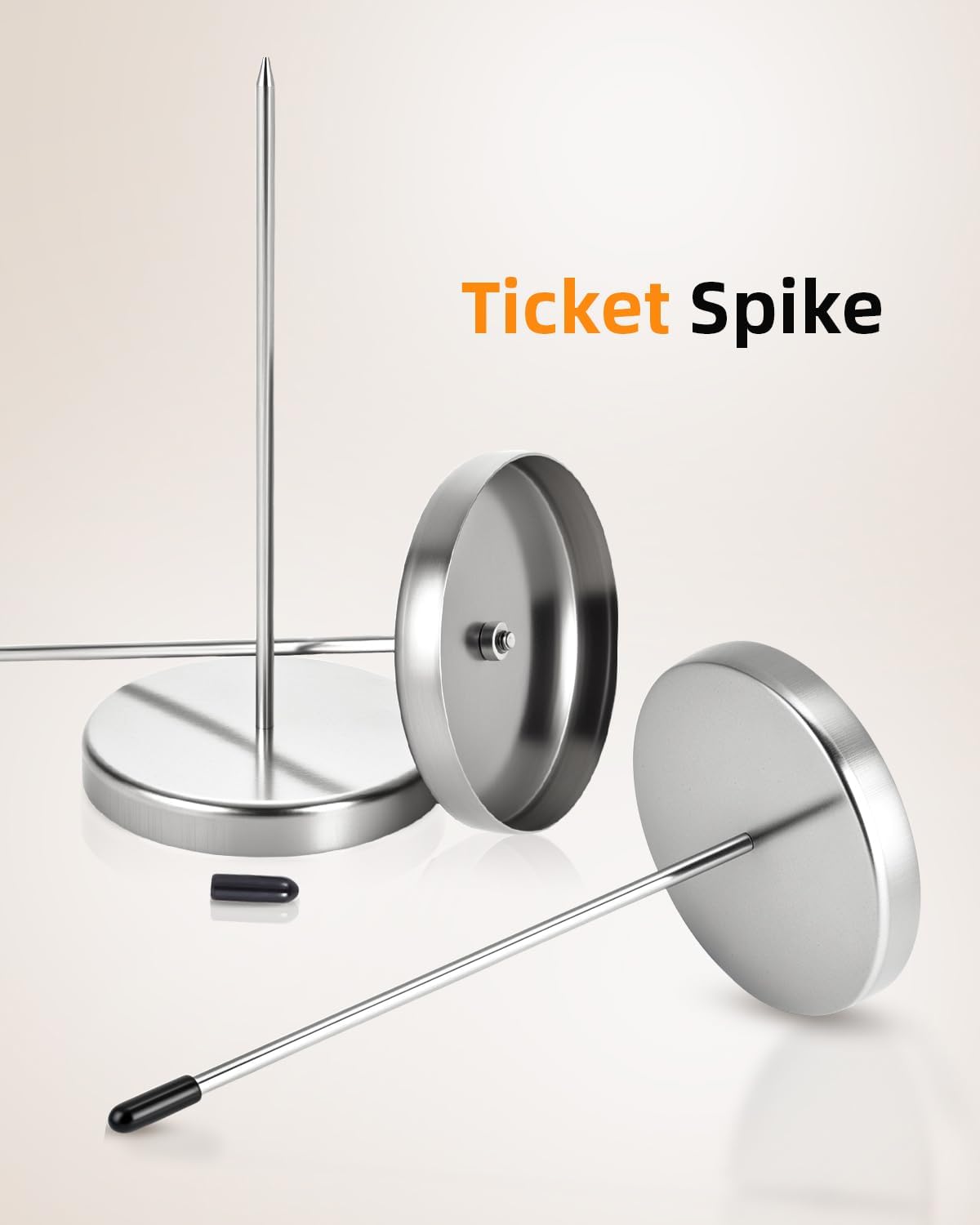15 Pcs Desk Receipt Holder - Bill Fork Ticket Spike, Restaurant Check Spindle, Memo Holder Silver