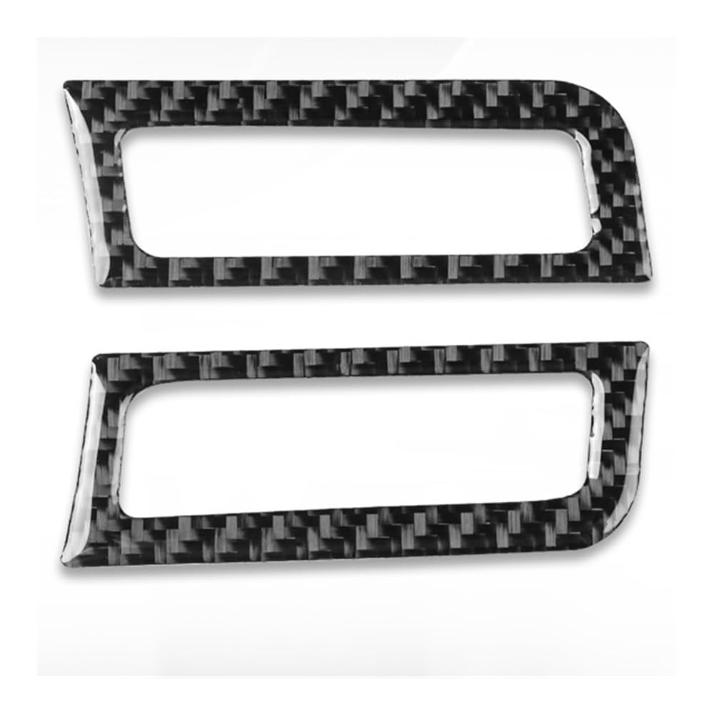 Carbon Fiber Dashboard Sides Air Vent Outlet Frame Decoration Compatible for Hummer H2 2008—2009 Interior Cover Trim Sticker Modification(Leathe White)