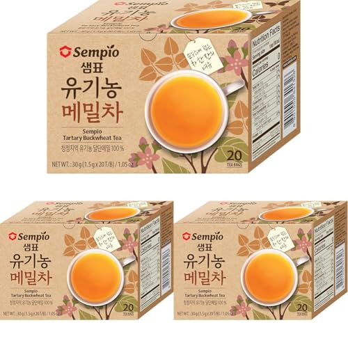 SEMPIO Té De Alforfón Tostado 20 bolsitas x 1.5 g (30g) (Paquete de 3)