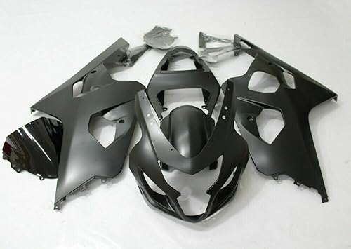 Kit de carenado de motocicleta pintado negro mate para SUZUKI GSXR600 GSXR750 2004 2005 ABS plástico pre-drielled carrocería