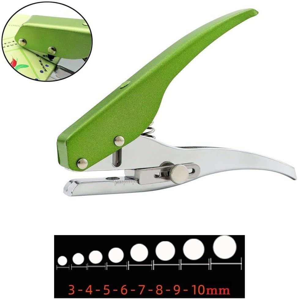 Effortless Handheld Circle Round Single Hole Punch Paper Punch for ID Cards Photos, Seamless Integration with Furniture, Quick and Accurate Perforations (5mm)
