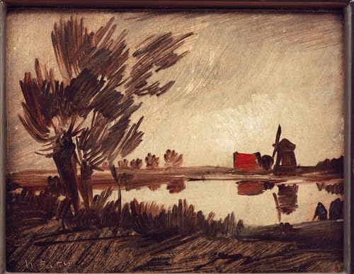 Pintura sobre lienzo Mulino allo stagno de Wilhelm Busch reproducción artística de alta fidelidad