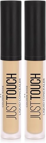 GOLDEN ROSE Just Touch Liquid Concealer - 16 - Vitamin E ve Niacinamide İçeren Likit Kapatıcı (2 paketi)