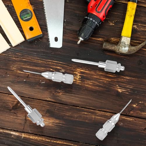 Image of Gosknor 4pcs Grease Gun Needle Nozzle Kit, 2 Grease Gun Needle Dispensers & 2 Grease Needles Iron Grease Gun Nozzle Adapter Set Needle Tip Fitting Tool Accessories for 1 /8 Inch NPT Threads