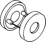  Drückerrosetten-Paar 305.23PBR 99 Ku.99 Schildst.10,5mm rd.rd.HEWI