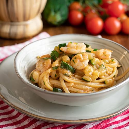 Pasta zucchine e gamberetti cremosa