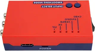 Karlak RetroScaler2x ゼロレイテンシー用 HD マルチメディア コンバーター (Red) | NTSCと互換性があり、高品位出力、ABS素材、レトロなコンソールに最適